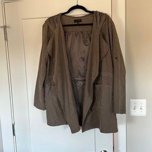 Grey Lightweight Jacket Cinch Waist Size L